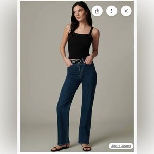 Joe's Jeans Dark Blue Distressed Straight Leg